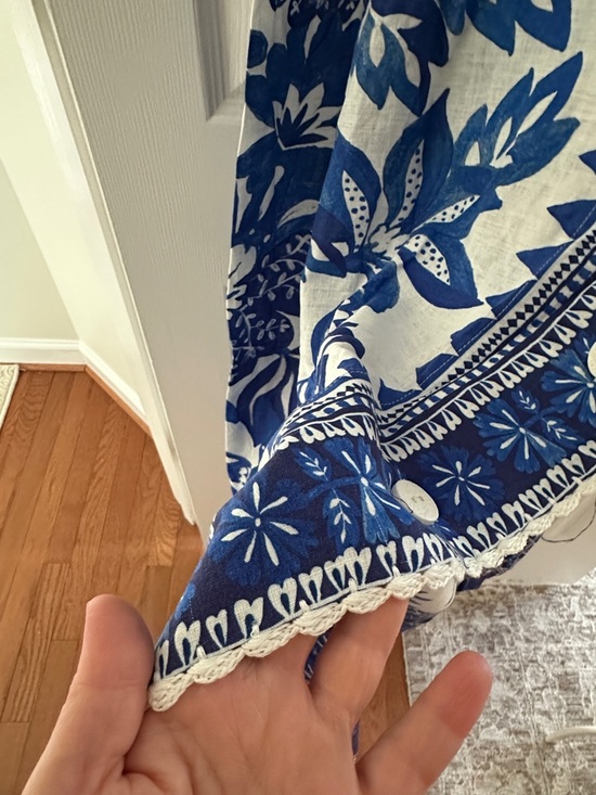 FARM Rio Blue and White Floral Maxi Dress - Picture 5 of 6